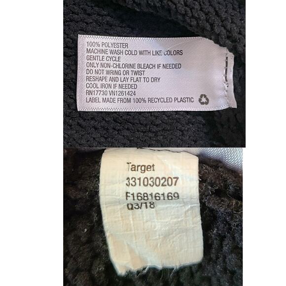 Wild Fable Womens Sweater Size Large Black Cropped Crew Neck Long Sleeve - Picture 6 of 6